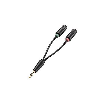 （まとめ）エレコム ヘッドセット用φ3.5mm変換ケーブル AV-35AD02BK×5セット