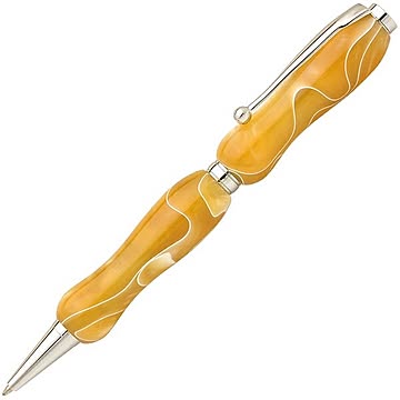 日本製 アクリルボールペン Marble Pen【クロスタイプ/芯：0.7mm】シャインゴールド/Beige