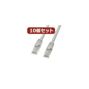 10個セットサンワサプライ カテゴリ6UTPクロスケーブル KB-T6L-01CKX10