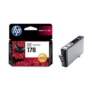 （まとめ） HP178 インクカートリッジ フォトブラック CB317HJ 1個 【×4セット】