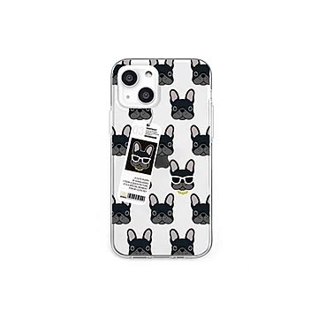 dparks ソフトクリアケース for iPhone 13 mini bulldog DS21112i13MN