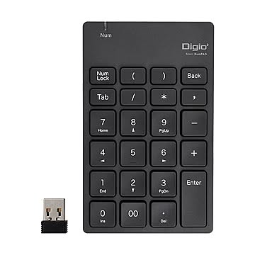 （まとめ）ナカバヤシ 静音テンキーボードUSB無線タイプ ブラック TNK-SR227BK 1台【×2セット】