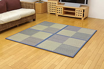 ニール ユニット畳 82×82×1.7cm 6枚1セット 軽量タイプ ブルー