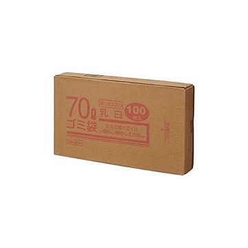 （まとめ）クラフトマン 70Lゴミ袋 乳白 ボックス入 100枚【×5セット】