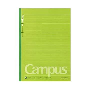 （まとめ）コクヨ キャンパスノート（ドット入り罫線・カラー表紙）A4 A罫 30枚 緑 ノ-203CAT-g 1セット（5冊）【×10セット】