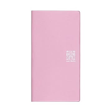 （まとめ）ライオン事務器 ショップカードホルダーカバー付タイプ 3段・60枚収容 縦193×横104×背幅8mm ヨコ入れ コーラルピンク JS-60C 1冊 【×30セット】