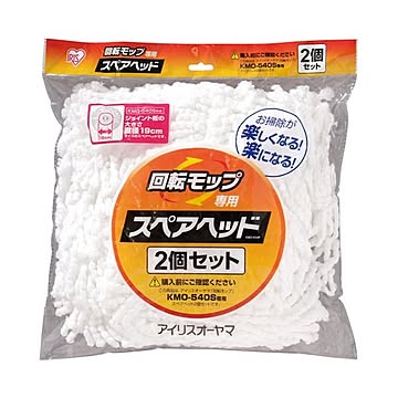 （まとめ） アイリスオーヤマ 回転モップ用スペアヘッドKMO-K54P×5セット