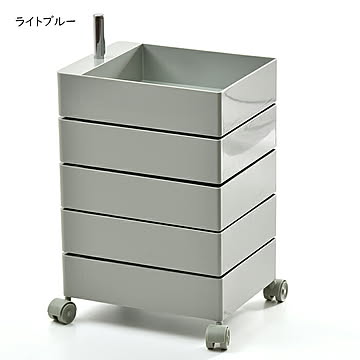 ラック 半完成品 360回転ワゴン 5段 RELS0337 幅395x奥行495x高さ710mm B.Bファニシング