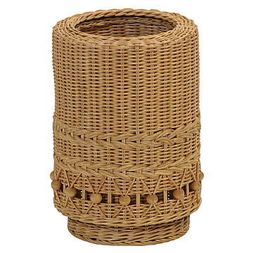 ダストボックス ラタン ごみ箱 屑箱 ゴミ箱 くず入れ インテリア 韓国インテリア 雑貨 かわいい おとな可愛い おしゃれ 家具 おしゃれなごみ箱 かわいいゴミ箱 隠せる 丸型 ナチュラル【OG】