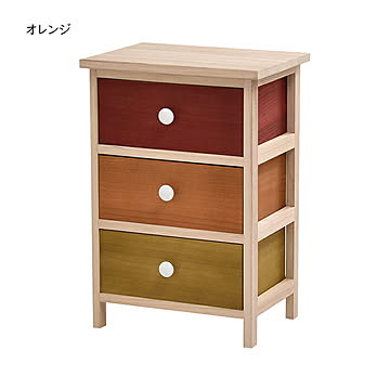 チェスト 3段 組立式 Gimlet ONLS0212 幅400x奥行290x高さ580mm B.Bファニシング