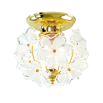 Ampoule シーリングライト 照明 おしゃれ 1灯 玄関 廊下 トイレ 洗面所 ダイニング 寝室 花 フラワー レトロ ラグジュアリー かわいい 小さめ ゴールド Bouquet ブーケ S