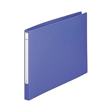 (まとめ) リヒトラブ パンチレスファイル(HEAVY DUTY) A3ヨコ 160枚収容 背幅25mm 藍 F-376-9 1冊 【×10セット】