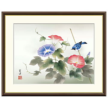 額絵 朝顔 近藤玄洋 61x49.5cm 三幸