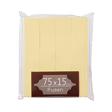 (まとめ) TANOSEE ふせん 75×15mm クリーム 1パック（4冊） 【×30セット】