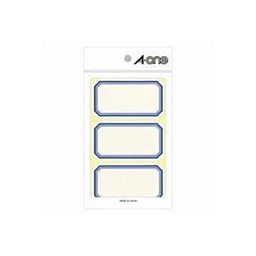 (業務用10セット)エーワン ラベルシール/セルフ角ペーパー 【角型/大 青枠】 18シート×3面 05008