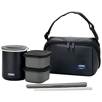 12個セット THERMOS サーモス 保温弁当箱 マットブラック ごはん量：お茶碗約1.8杯分 男性向け 軽量 コンパクト