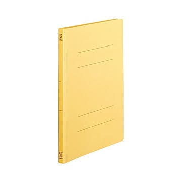 （まとめ） TANOSEE フラットファイル（スタンダードカラー） A4タテ 150枚収容 背幅18mm 黄 1セット（100冊：10冊×10パック） 【×2セット】