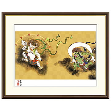 額絵 風神雷神図 尾形光琳 42x34cm 三幸