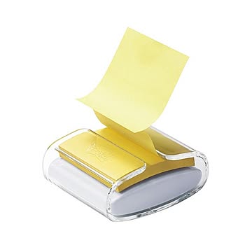 （まとめ） 3M ポスト・イット強粘着ポップアップノート ディスペンサー 75×75mm イエロー（リフィル1冊付） WD330-WH-Y1パック 【×5セット】