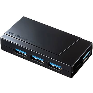 サンワサプライ USB3.1 Gen1 4ポートハブ USB-3H418BK
