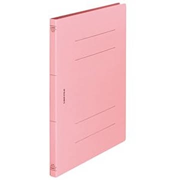 (まとめ) ライオン事務器 フラットファイル（環境） 樹脂押え具 A4タテ 150枚収容 背幅18mm ピンク A-516KA4S 1セット（10冊） 【×5セット】