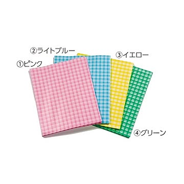 （まとめ） キッズ 高級おはながみ チェック柄 200枚 ライト青【×20セット】