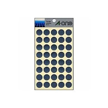 （まとめ） エーワン カラーラベル 丸型15mm径 07032 銀 1P8シート（320片）入 【×10セット】