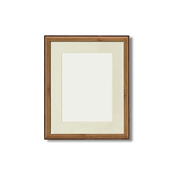 軽量水彩額縁/フレーム 【F4号/オーク】 壁掛けひも/UV(紫外線)カットアクリル/マット付き 化粧箱入り 8155