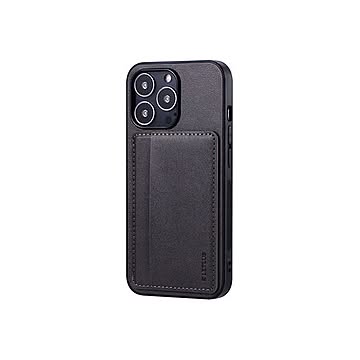 LEPLUS iPhone 13 Pro ポケット兼スタンド付PUレザーケース「SHELL CARD」 ダークグレー LP-IP21SHCBK
