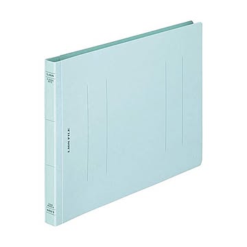 (まとめ) ライオン事務器 フラットファイル(環境) 樹脂押え具 B5ヨコ 150枚収容 背幅18mm 水 A-528KB5E 1セット(10冊) 【×10セット】
