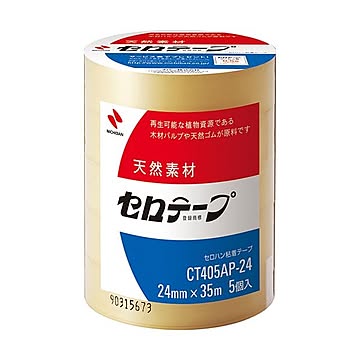 (まとめ) ニチバン セロテープ 大巻 24mm×35m 業務用パック CT405AP-24 1パック(5巻)  【×30セット】