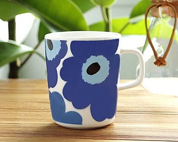マリメッコ ウニッコ マグ 250ml ブルー marimekko UNIKKO