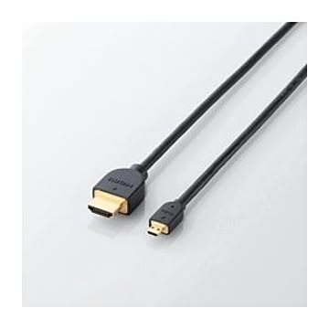 (まとめ)エレコム イーサネット対応HDMI-Microケーブル(A-D) DH-HD14EU07BK【×2セット】