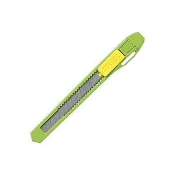 （まとめ）プラス カッターナイフS CU-103 グリーン×30セット