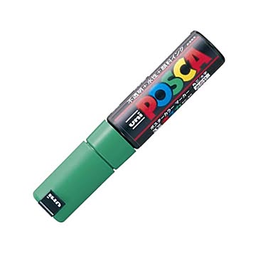 (まとめ) 三菱鉛筆 水性マーカー ポスカ 太字角芯 緑 PC8K.6 1本 【×30セット】