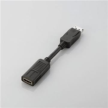 ELECOM（エレコム） DisplayPort-HDMI変換アダプタ AD-DPHBK