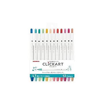 （まとめ）ゼブラ クリッカート 12色セットLT WYSS22-12CLT【×10セット】