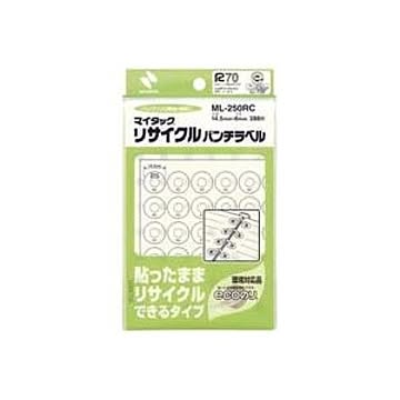 （まとめ）ニチバン リサイクルパンチラベル ML-250RC【×20セット】