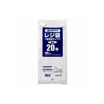 （まとめ）ジョインテックス レジ袋(省資源タイプ)No.20 100枚 B720J【×30セット】