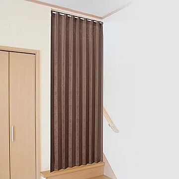 日本製 ワイド幅パタパタアコーディオンカーテン 200cm丈 突っ張り棒付き
