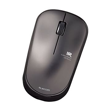 エレコム 3ボタン 無線IRマウス 静音簡易パッケージ ブラック M-IR07DRSBKT 1セット(5個)
