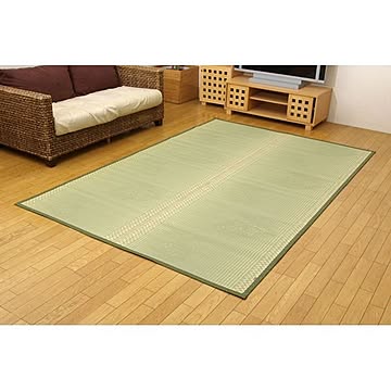 純国産 イ草花ござカーペット 『扇』