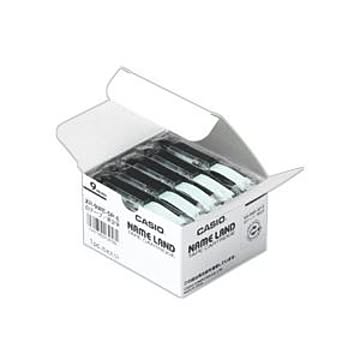 NAME LAND（ネームランド） スタンダードテープ 9mm 白（黒文字） 5個入