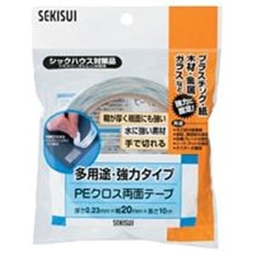 （まとめ）セキスイ PEクロス両面テープ WPECX11 10mm×10m×20セット