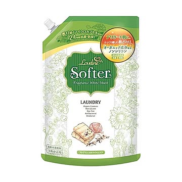 （まとめ）ミツエイ LOVELINEソフターホワイトムスクの香り つめかえ用 1200ml 1個【×10セット】