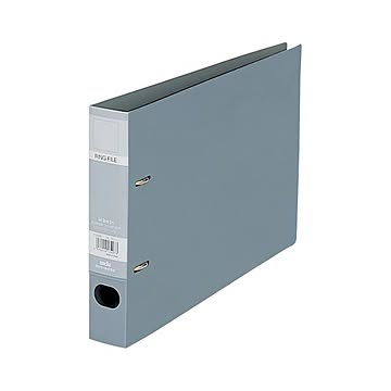 （まとめ） セディア ロックリングファイル A4判ヨコ型（背幅43mm）・2穴 F-532E-62 グレー 1冊入 【×5セット】