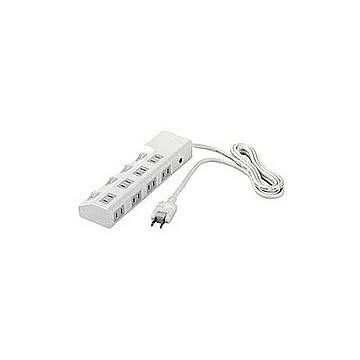 BUFFALO 電源タップ 個別スイッチ4個付(8個口・1.5m) ホワイト BSTAPSD2815WH 管理No. 4950190351481