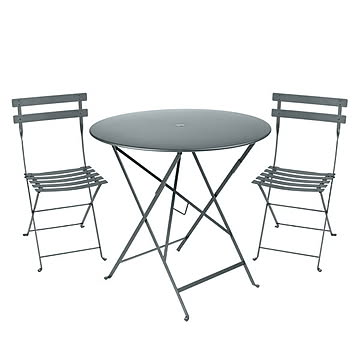 ビストロ ラウンドテーブル77Hとチェア2脚セット (10色) ｜Fermob/bistro