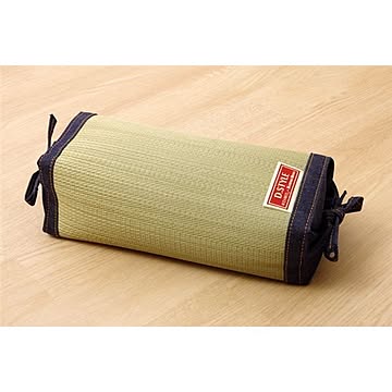 い草 枕/ピロー 【デニム 約30×15cm】 日本製 抗菌防臭 消臭機能 高さ調整 角枕 中材ポリエチレンパイプ 〔寝室〕【代引不可】