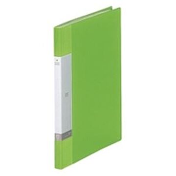 (業務用20セット) LIHITLAB クリアブック/クリアファイル リクエスト A4/タテ型 固定式 20ポケット G3201-6 黄緑